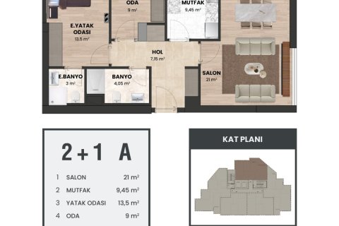 2+1 Leilighet i Zeytinburnu, Istanbul, Tyrkia Nr. 238917 - 12