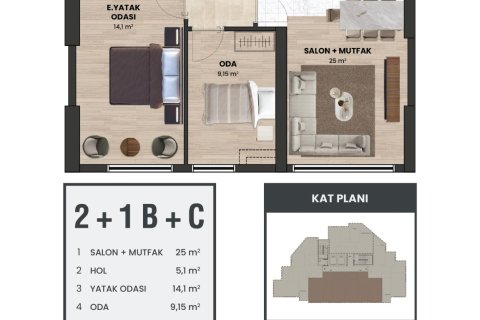 2+1 Leilighet i Zeytinburnu, Istanbul, Tyrkia Nr. 238917 - 13