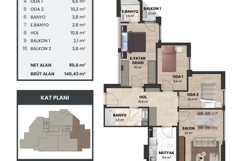 2+1 Leilighet i Zeytinburnu, Istanbul, Tyrkia Nr. 238917 - 15
