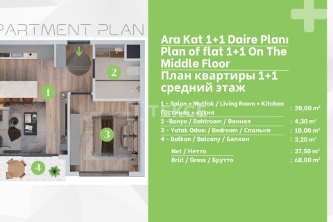 1+1 Wohnung  in Aksu, Antalya, Türkei Nr. 238851 - 28
