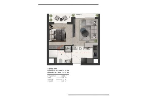 Apartment for sale in Aksu, Antalya, Turkey, 1 bedroom, 41m2, No. 238699 – photo 11