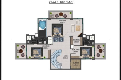 Villa 5+1 Kargıcak, Alanya, Antalya, Türkiye №238242 - 18