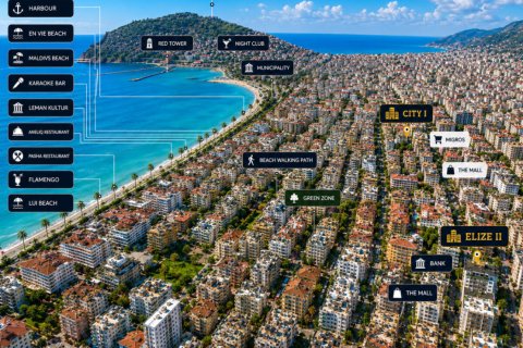 آپارتمان در  Alanya ، ترکیه 1 خوابه ، 60 متر مربع.  شماره 238765 - 10