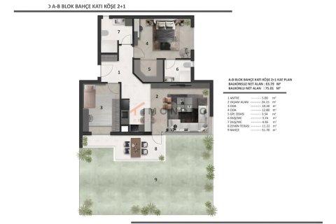 2+1 Lejlighed i Aksu, Antalya, Tyrkiet Nr. 238695 - 15