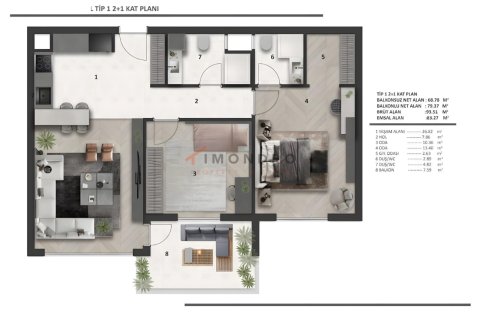 2+1 Lejlighed i Aksu, Antalya, Tyrkiet Nr. 238695 - 14