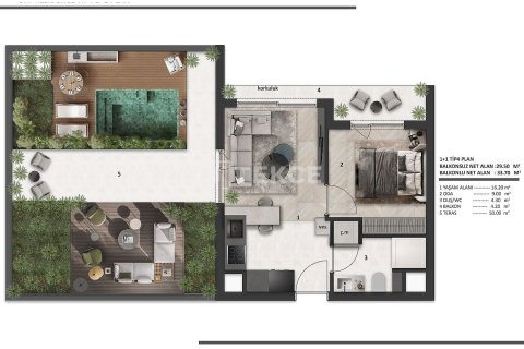 Daire 1+1 Aksu, Antalya, Türkiye №238445 - 19