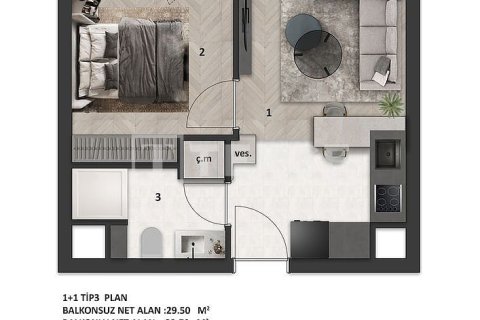 Daire 1+1 Aksu, Antalya, Türkiye №238445 - 21