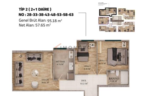 1+1 Lejlighed  i Küçükçekmece, Istanbul, Tyrkiet Nr. 238376 - 9