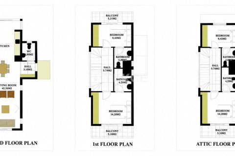 4+1 Villa  i Fethiye, Mugla, Tyrkiet Nr. 238801 - 9