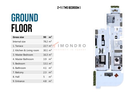 2+1 Lejlighed i Yeni Bogazici, Famagusta, Nr. 238393 - 23