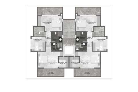 2+1 Penthouse  i Alanya, Antalya, Tyrkiet Nr. 238606 - 21