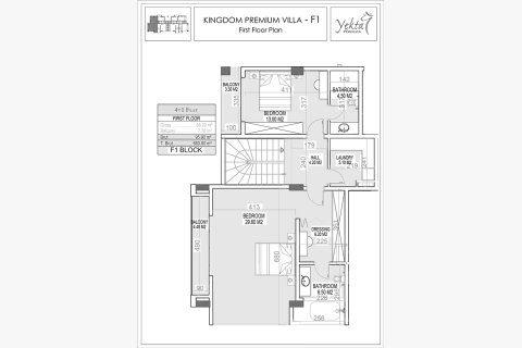 4+1 Villa i Yekta Kingdom Premium Villas, Alanya, Antalya, Tyrkiet Nr. 170401 - 22