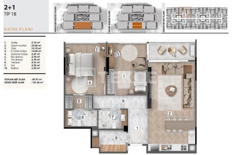 2+1 Leilighet i Istanbul, Tyrkia Nr. 238564 - 20