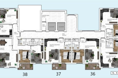 Apartment for sale in Avsallar, Antalya, Turkey, 1 bedroom, 55m2, No. 47427 – photo 29