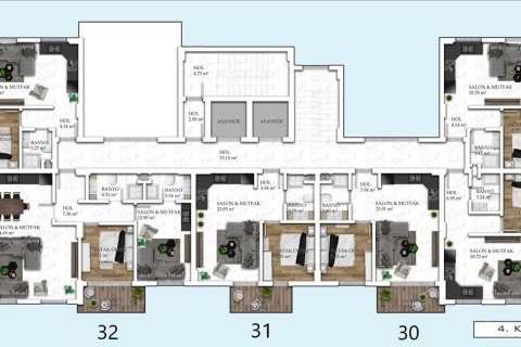 Apartment for sale in Avsallar, Antalya, Turkey, 1 bedroom, 55m2, No. 47427 – photo 28