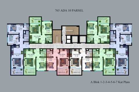 Продажа квартиры в Аланье, Анталье, Турция 2+1, 87м2, №182077 – фото 23