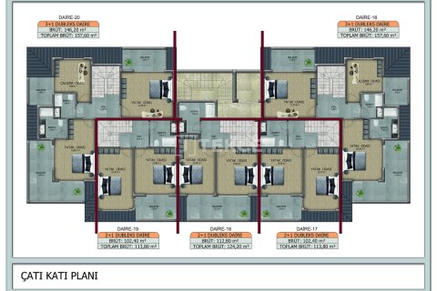 Продажа пентхауса в Аланье, Анталье, Турция 2+1, 113м2, №238834 – фото 18