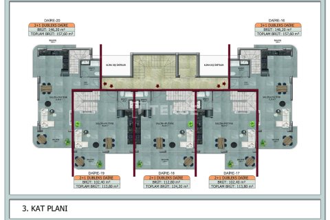 Продажа пентхауса в Аланье, Анталье, Турция 2+1, 113м2, №238834 – фото 13