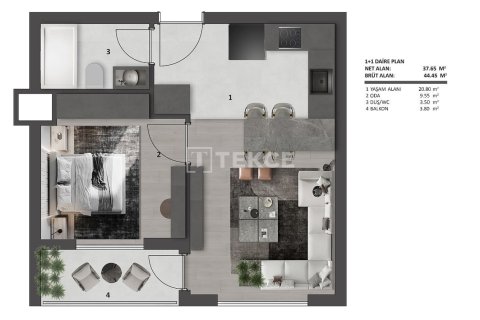 Apartment for sale in Ankara, Turkey, 2 bedrooms, 67m2, No. 238791 – photo 11