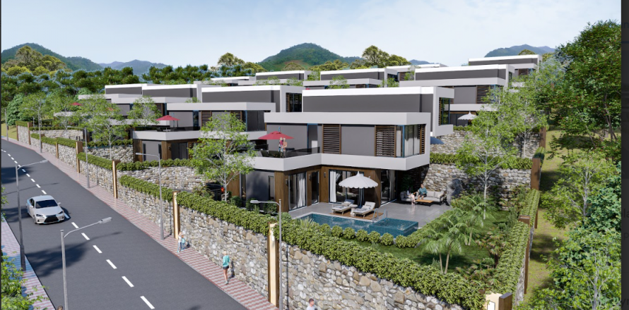 3+1 Villa  i Incekum, Antalya, Tyrkia Nr. 97230