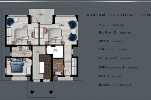 6+1 Villa in Belek, Antalya, Türkei Nr. 136032 - 17