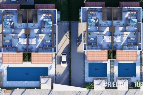 3+1 Villa  i Sida, Antalya, Turkiet Nr. 97082 - 6