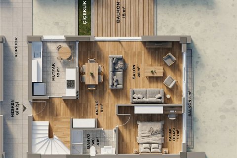 2+1 Lejlighed i Konyaalti, Antalya, Tyrkiet Nr. 238064 - 2