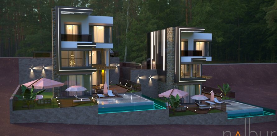3+1 Villa in Kargicak, Alanya, Antalya, Turkey No. 95363