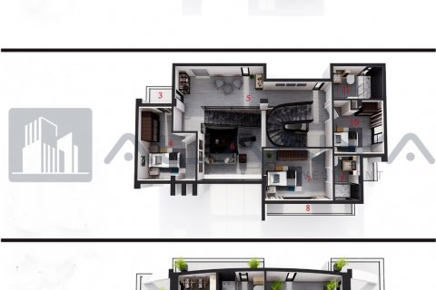 4+1 Villa  in Kargicak, Alanya, Antalya, Türkei Nr. 96494 - 15