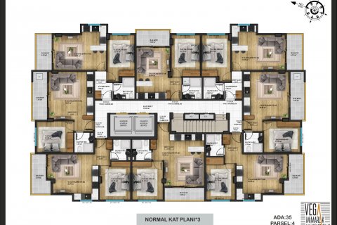 1+1 Leilighet  i Mersin, Tyrkia Nr. 136428 - 10
