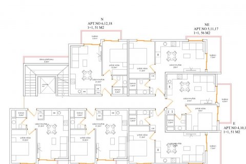 1+1 Wohnung in Alanya, Antalya, Türkei Nr. 134312 - 6