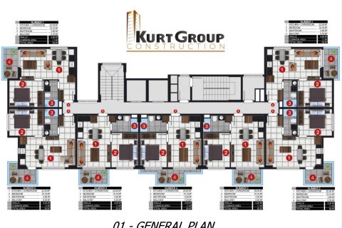 Daire  1+1  Mahmutlar, Antalya, Türkiye №96439 - 28