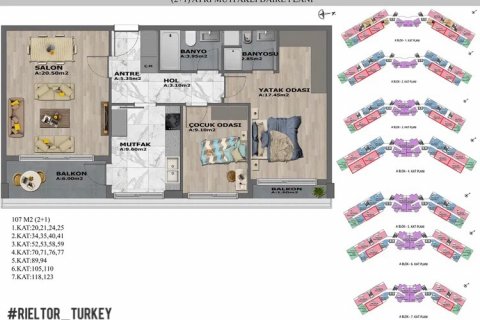 1+1 Leilighet i Antalya, Tyrkia Nr. 133741 - 20