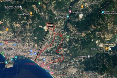 Земельный участок  500м2 в Оба, Анталья, Турция №95618