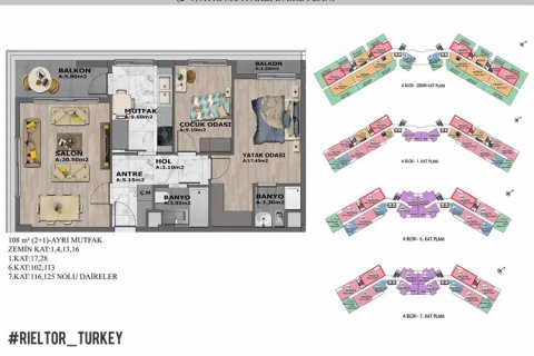 1+1 Leilighet i Antalya, Tyrkia Nr. 133741 - 17