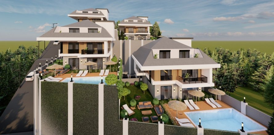 5+1 Villa i Bektas, Alanya, Antalya, Tyrkiet Nr. 95339