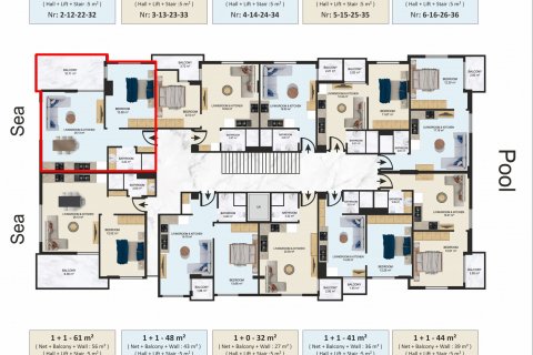 1+1 Wohnung  in Alanya, Antalya, Türkei Nr. 102155 - 10