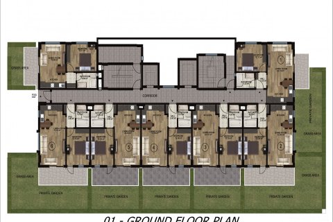 1+1 Wohnung  in Demirtas, Alanya, Antalya, Türkei Nr. 96487 - 22