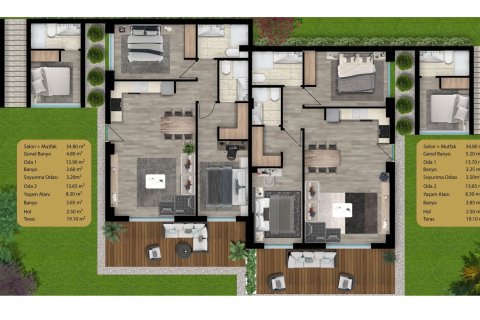3+1 Wohnung  in Yalikavak, Mugla, Türkei Nr. 221125 - 13