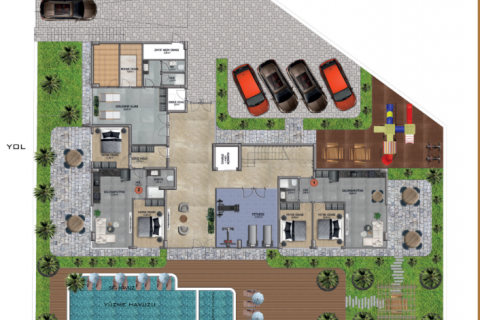 3+1 Penthouse  i Alanya, Antalya, Tyrkiet Nr. 98655 - 4