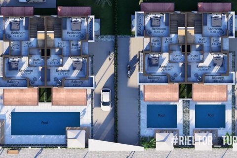 3+1 Villa  i Sida, Antalya, Turkiet Nr. 97082 - 5