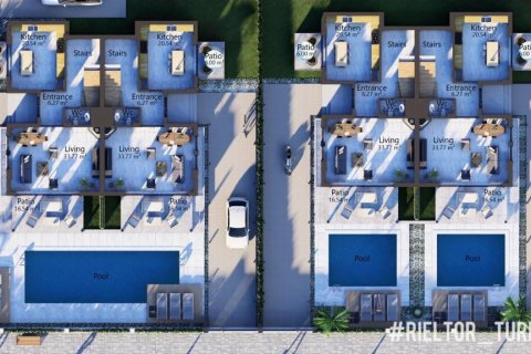 3+1 Villa  i Sida, Antalya, Turkiet Nr. 97082 - 4