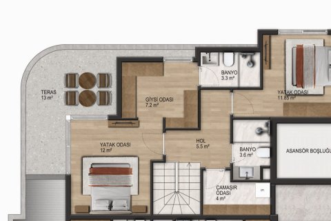 Apartment for sale  in Konyaalti, Antalya, Turkey, 2 bedrooms, 75m2, No. 225457 – photo 5
