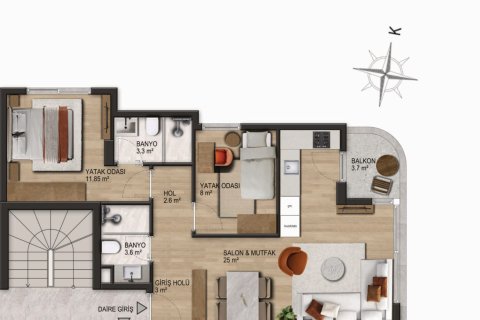 Apartment for sale  in Konyaalti, Antalya, Turkey, 2 bedrooms, 75m2, No. 225457 – photo 3