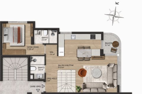 Apartment for sale  in Konyaalti, Antalya, Turkey, 2 bedrooms, 75m2, No. 225457 – photo 6
