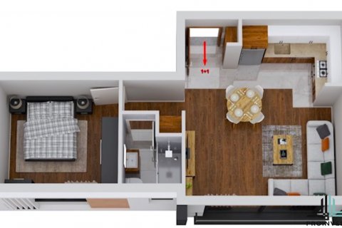 1+0 Wohnung  in Lapta, Girne,  Nr. 97550 - 9