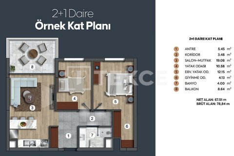 2+1 Leilighet i Ankara, Tyrkia Nr. 228893 - 17