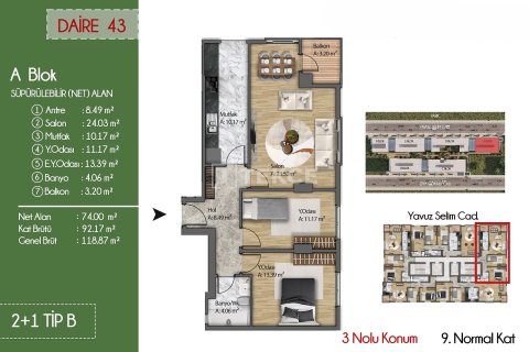 2+1 Leilighet i Istanbul, Tyrkia Nr. 224512 - 20
