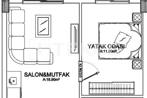 آپارتمان در Aksu ، ترکیه 2 خوابه ، 68 متر مربع. شماره 223094 - 13