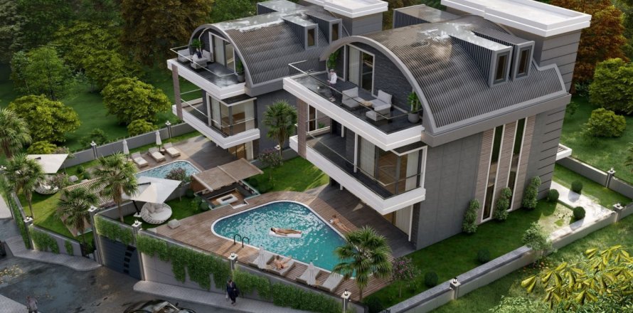 4+1 Villa i Kargicak, Alanya, Antalya, Tyrkiet Nr. 98359